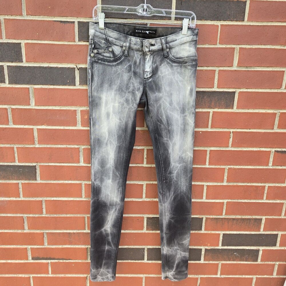 Y2K Rock & Republic Vintage Original Quality Womens Size 27 Jeans Gray
